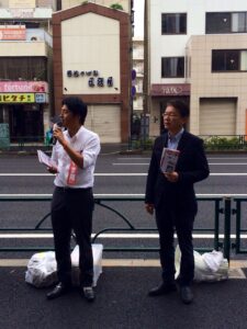 2014年8月29日（金）　ながつま昭代議士と朝の街頭演説