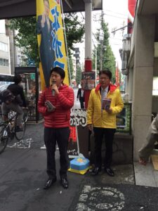 2014年11月12日（水）　ながつま昭代議士と朝の街頭演説