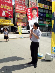 2015年5月25日（月）　中野駅北口で朝の街頭演説