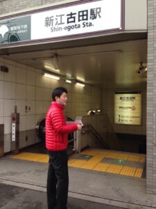 2016年3月8日（火）　新江古田駅で朝の街頭演説