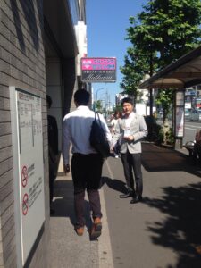 2016年6月3日（金）　新江古田駅で朝の街頭演説