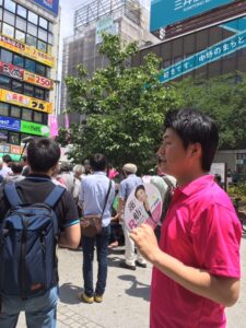 2016年7月3日（日）　《参院選》中野駅北口で街頭演説