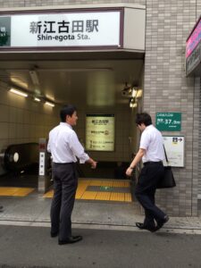 2016年9月2日（金）　新江古田駅で朝の街頭演説