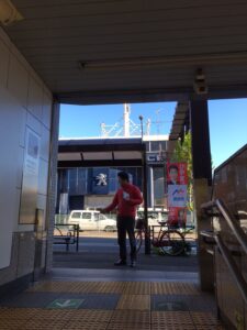 2016年11月4日（金）　新江古田駅で朝の街頭演説