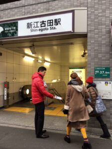 2016年12月7日（水）　新江古田駅で朝の街頭演説