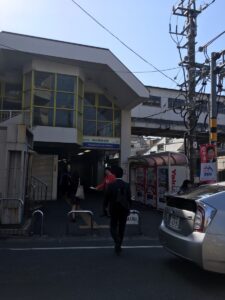 2017年4月19日（水）　新井薬師前駅で朝の街頭演説
