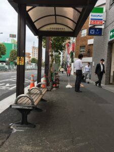 2017年9月4日（月）　新江古田駅で朝の辻立ち