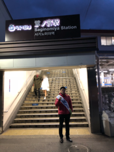 2018年12月10日（月）　鷺ノ宮駅南口で朝の辻立ち