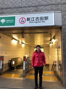 2018年12月11日（火）　新江古田駅で朝の辻立ち