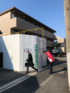 2019年3月15日（金）　新井薬師前駅北口で朝の辻立ち