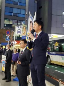 2019年3月20日（水）　長妻昭代議士と街頭演説