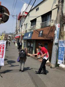 【選挙戦6日目】区内各地で懸命に訴える