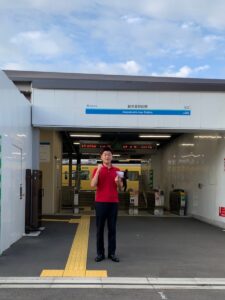 2019年8月21日（水）　新井薬師前駅北口で朝の辻立ち