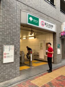2019年8月26日（月）　新江古田駅で朝の辻立ち