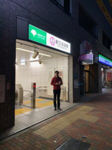 2019年11月14日（木）　新江古田駅で朝の辻立ち