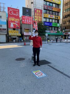 2020年6月17日（水）　中野駅北口で朝の街頭活動