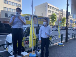 2022年9月26日（月）　中野坂上駅で朝の街頭活動