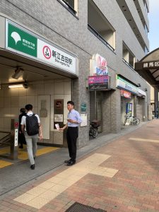 2024年8月21日（水）　新江古田駅で朝の街頭活動