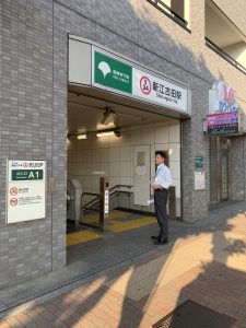 2025年8月27日（水）　新江古田駅で朝の辻立ち
