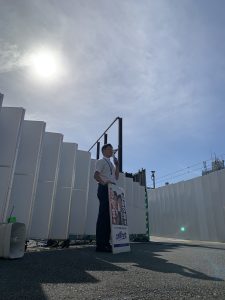 2025年9月22日（月）　新井薬師前駅北口で朝の辻立ち