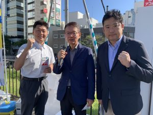 2025年9月24日（水）　中野駅北口で朝の辻立ち