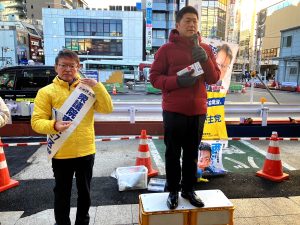 2025年12月26日（金）　中野駅南口で朝の辻立ち