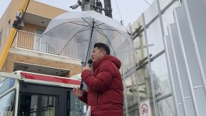 2026年3月4日（水）　新井薬師前駅北口で朝の辻立ち