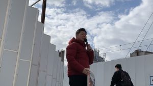 2026年3月9日（月）　新井薬師前駅北口で朝の辻立ち